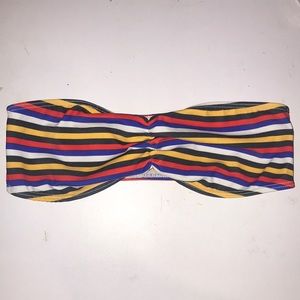 American Apparel Strapless Striped Swim Top